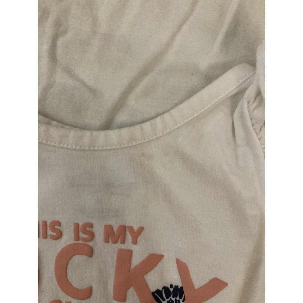 Size 5 The Original Lucky Brand girl clothes - 1 piece T shirt | Text theme